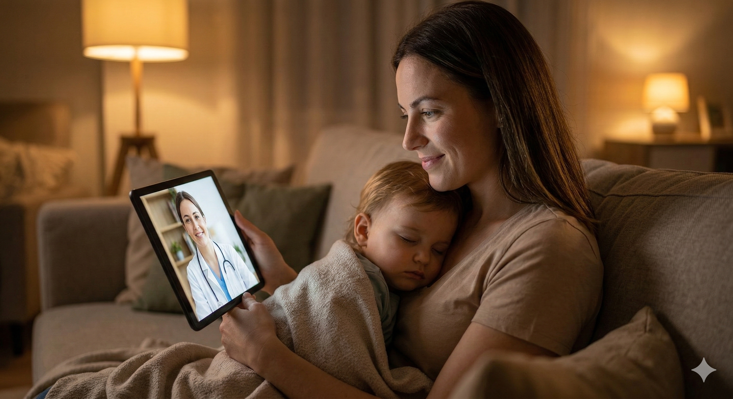 Médico realizando atendimento online